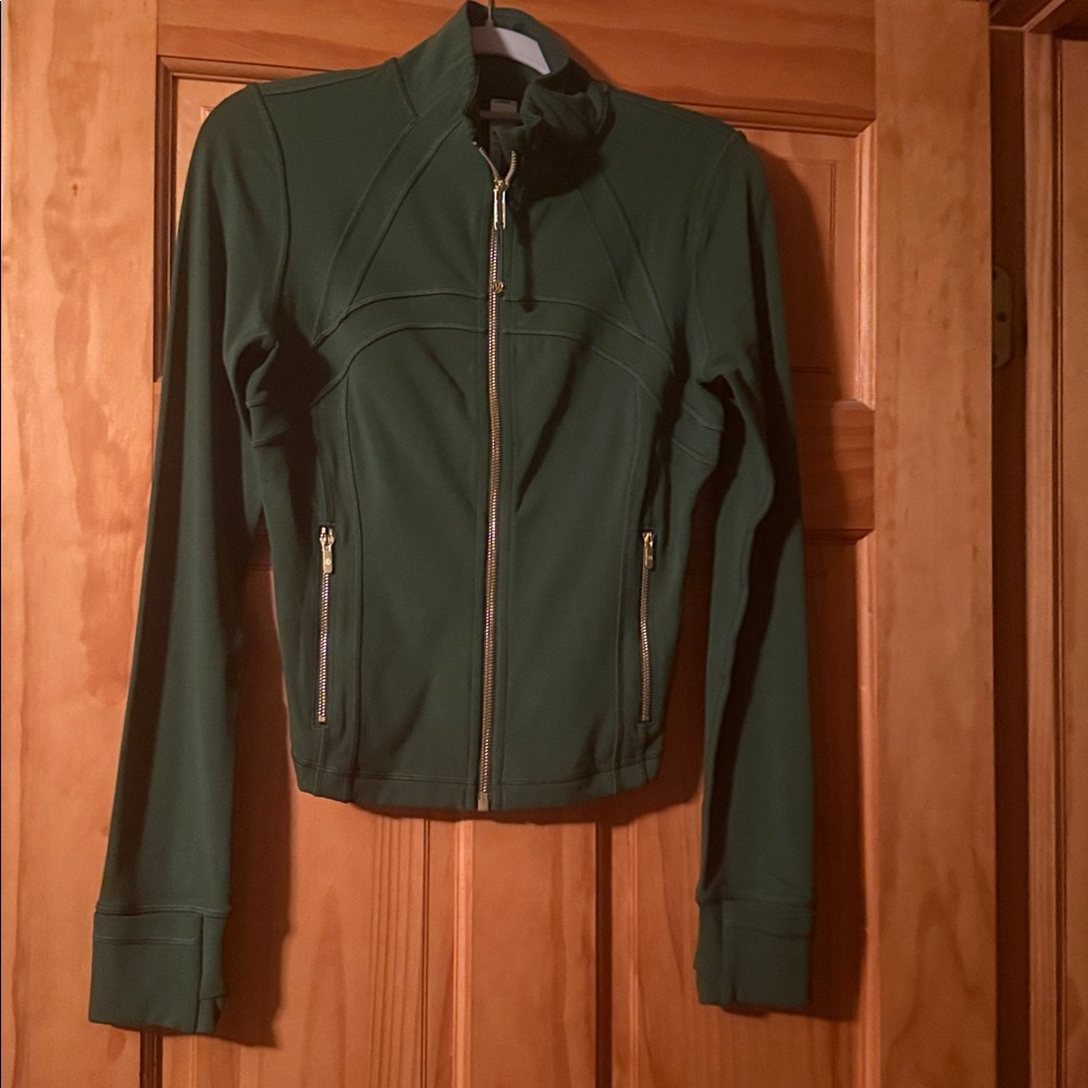 Lululemon Athletica Green - gold Zip-Up Define Jacket Nulu -size 6- new w/o tags